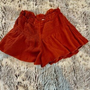 Free People Rust Shorts